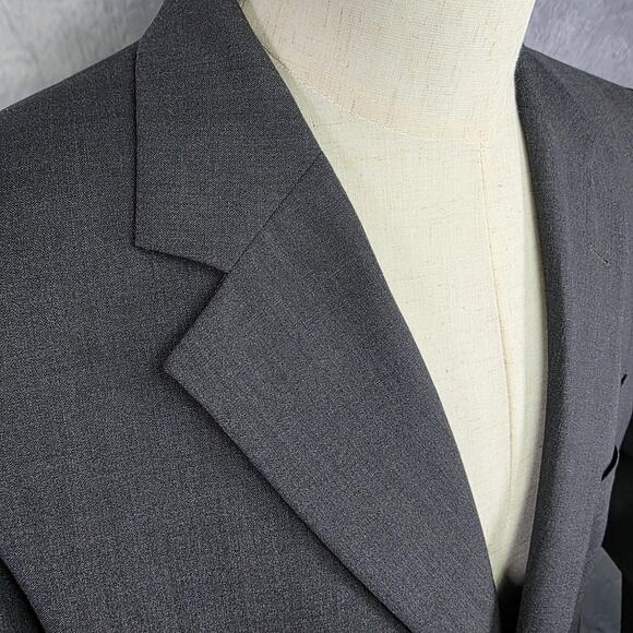 Brooks Brothers Blazer Mens 44R Gray 346 Stretch Wool Two Button Notch Lapel - Picture 5 of 16